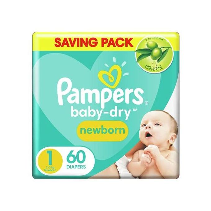 Ongehoorzaamheid Schijnen Conclusie Pampers Baby Dry New Born Size 1 (2-5 KG) 60 Diapers @ Best Price Online |  Jumia Egypt