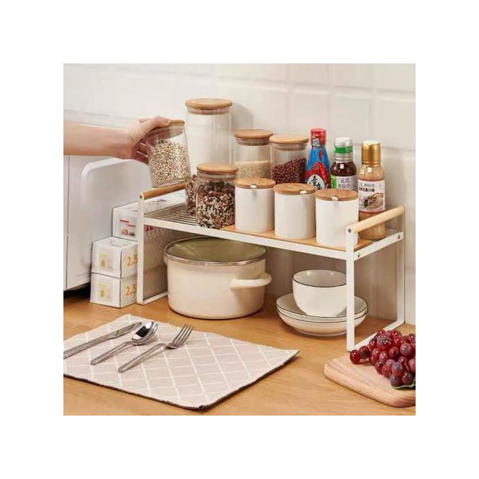 Table Organizer, Spice Rack And Cabinet Holder, Metal Cupboard Storage ...