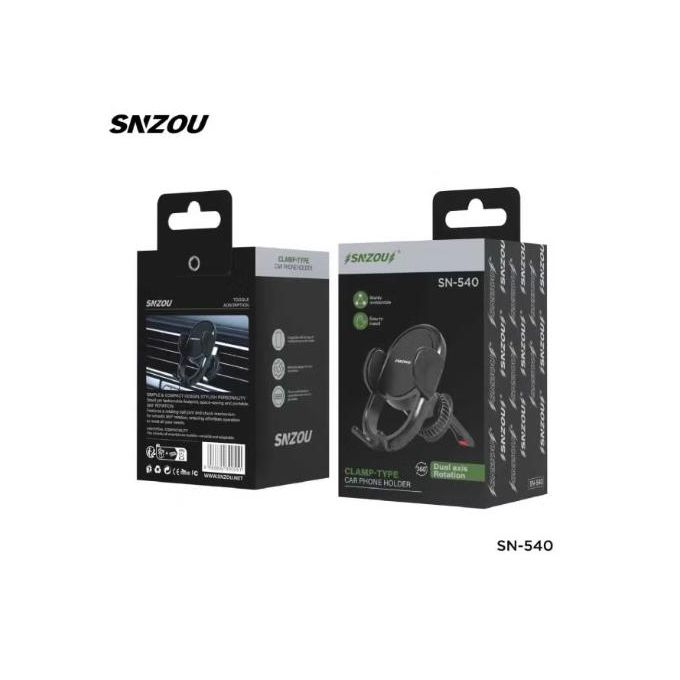 product_image_name-SNZOU-حامل هاتف للسيارة قابل للدوران 360 درجة من نوع المشبك SN-540 - أسود-3