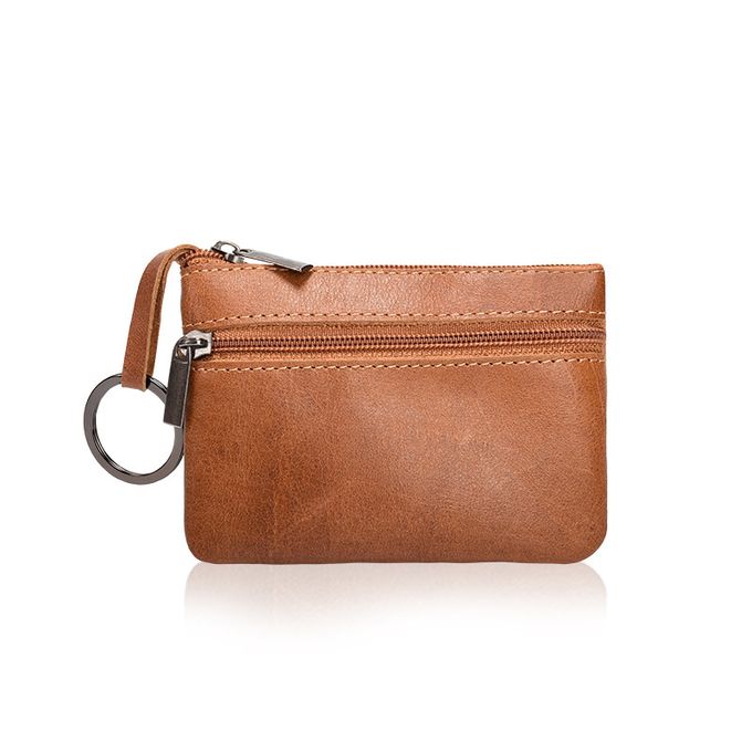 Genuine Leather Coin Purse for Fashionable Ladies - Retro Style