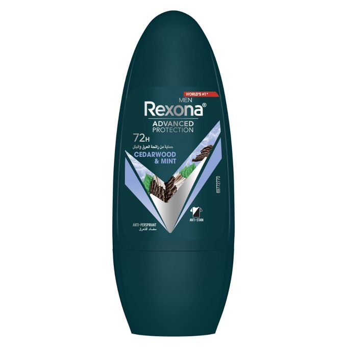 product_image_name-Rexona-ريكسونا للرجال مزيل العرق المضاد للتعرق بالنعناع وخشب الأرز رول أون 50 مل-1