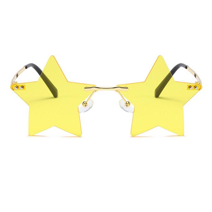 Sunglasses for Kids Star Shape Rim with Glitter Decorative Sun Shade Eyewear  Yellow - Walmart.com