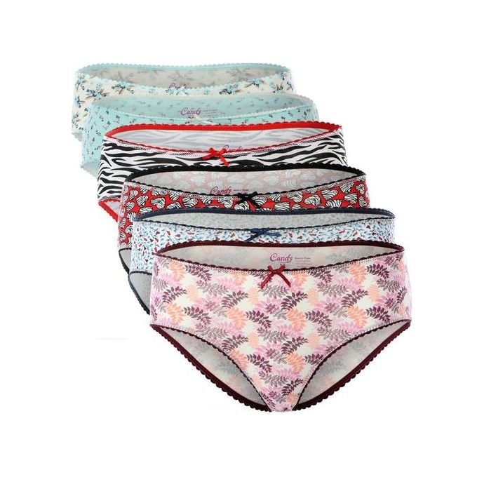 Cottonil Pack Of 6 Printed Bikini Candy Underwear For Women @ Best