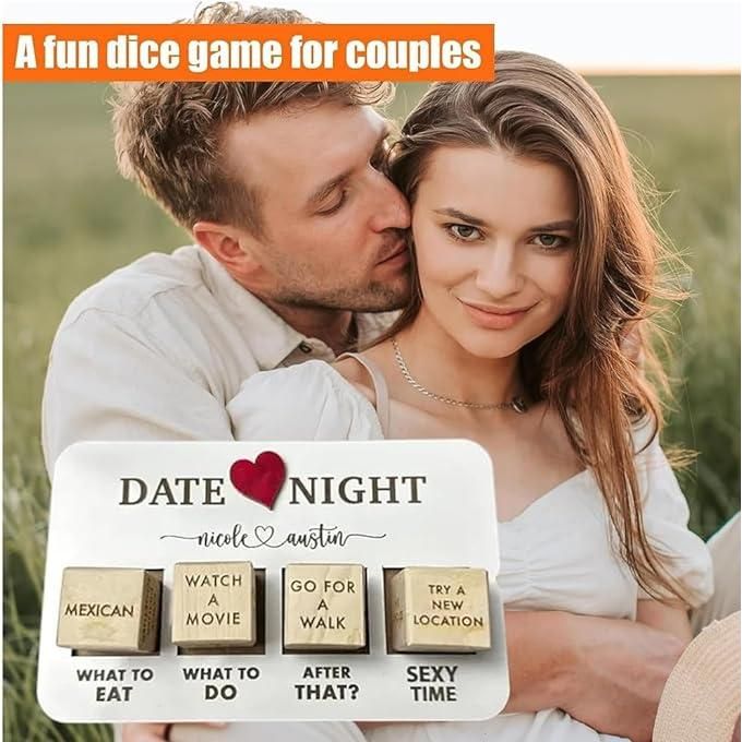 Date Night Dice Pour les couples, Lovers Decision Dice, Drôle de couple Dés  Saint-Valentin Cadeaux de jeu de dés en bois pour des soirées de