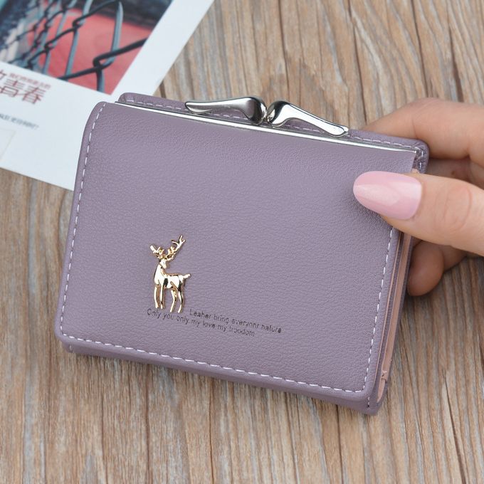 Women Wallet Short Fashion Coin Purse PU Leather Card Holder Small Wallets  Ladies Money Bags Female Hasp Mini Clutch Bag