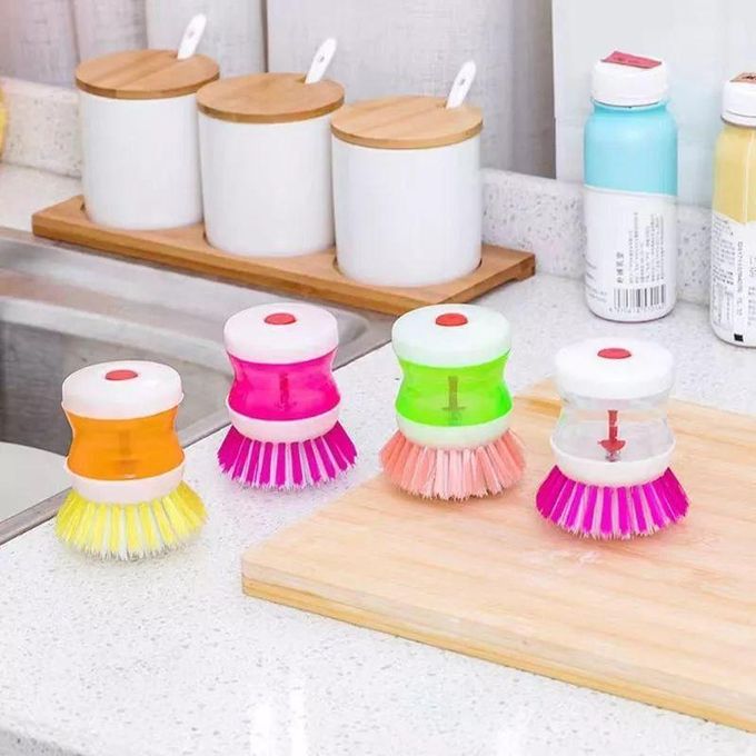 4-piece refillable dish brush