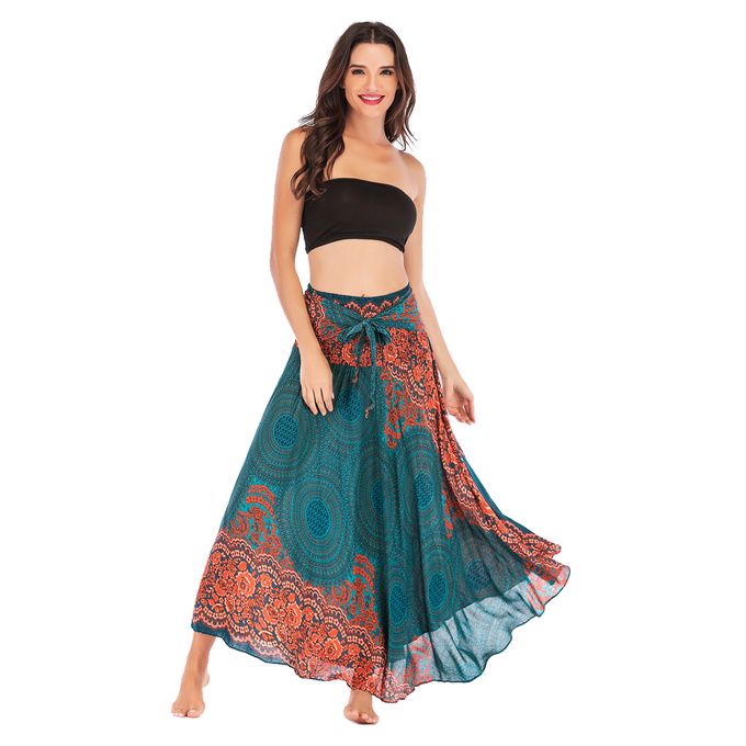 Generic Women s Long Hippie Bohemian Skirt Gypsy Dress Boho