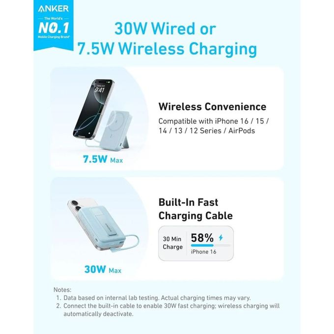 product_image_name-Anker-POWER BANK ZOLO WIRELESS (10K 30W) A1685H31 BLUE-2