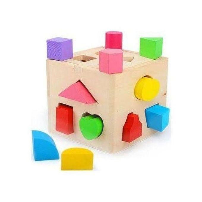 Montessori Wooden Shapes Matching Box - Genetic - Jumia