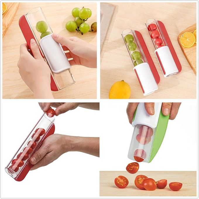 Cherry Tomato Grape Slicer Fruit Vegetable Salad Manual Slicer Fruit and  Vegetable Tool Kitchen Gadget, Progressive Zip Slicer