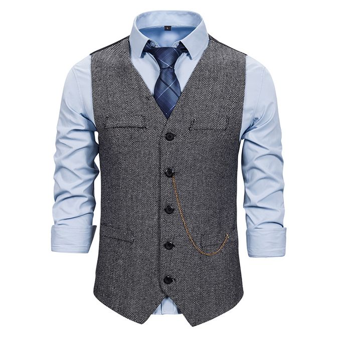 Wool Business Gilet - Men - Ready-to-Wear