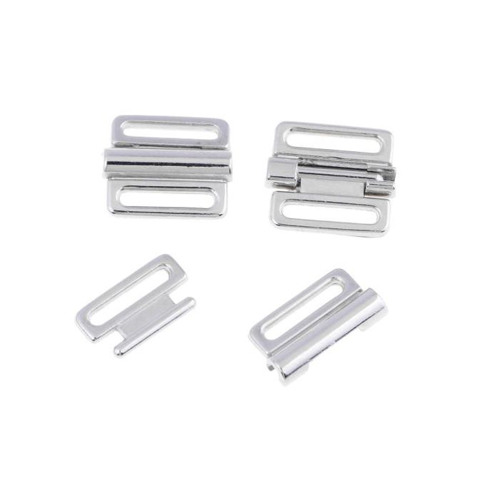 Metal Bra Strap Hardware - Silver