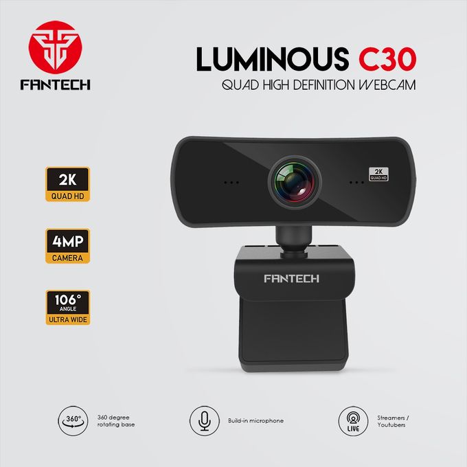 product_image_name-FANTECH-LUMINOUS C30 1440P 2K QUAD HD USB Web Camera With Built-in Microphone FOR COMPUTER-6