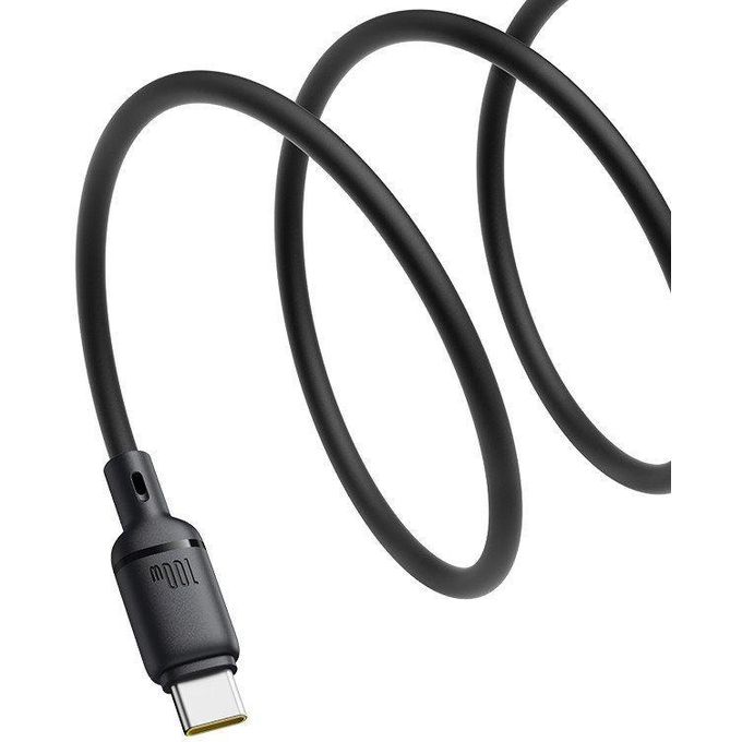 product_image_name-Baseus- Silky Series Fast Charging Cable Type-C to Type-C 100W 1m Cluster Black-3