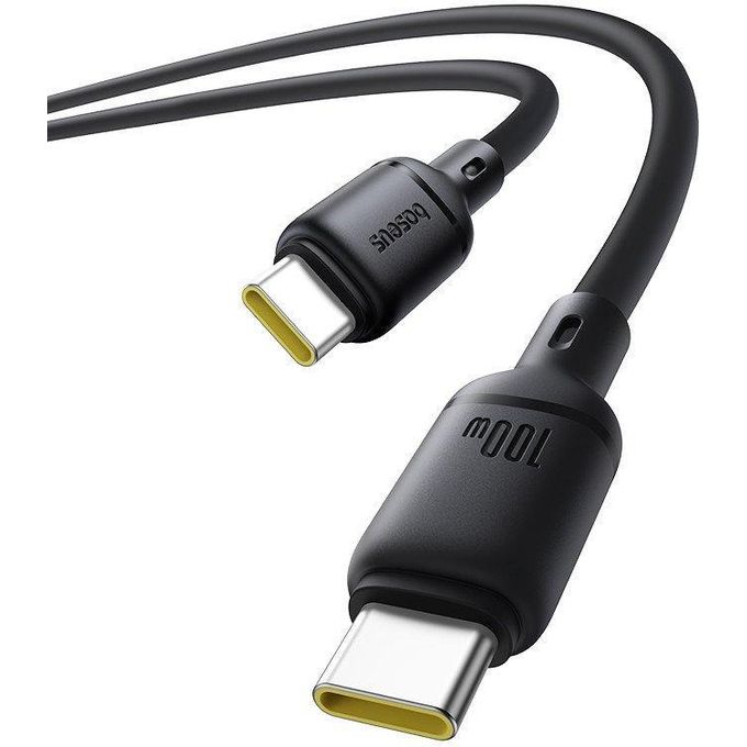 product_image_name-Baseus- Silky Series Fast Charging Cable Type-C to Type-C 100W 1m Cluster Black-4