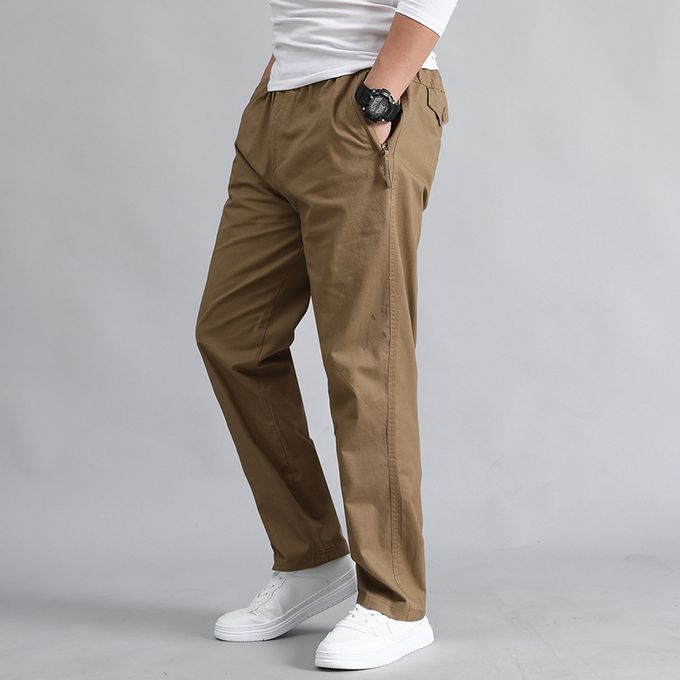 Men Casual Beach Trousers Cotton Elastic Waistband Summer Pants White  Small  Amazonin Clothing  Accessories