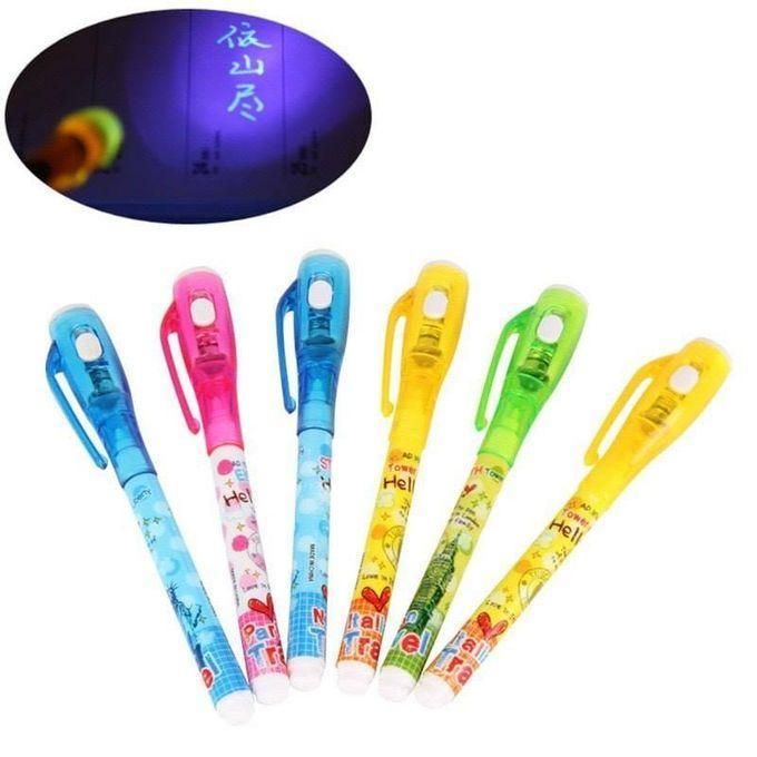 Cute Cartoon Magic Pen spy Uv Light Invisible Ink Pen for