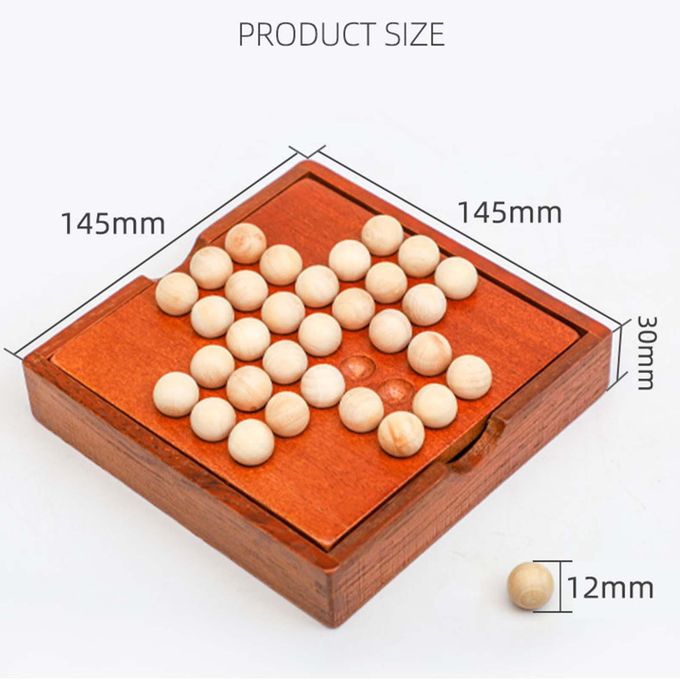 Generic Wooden Solitaire Board Game Mind Brain Teaser Diamond Chess For @  Best Price Online