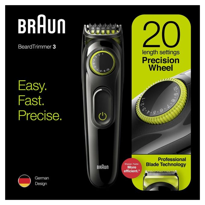 braun black precision dial beard trimmer