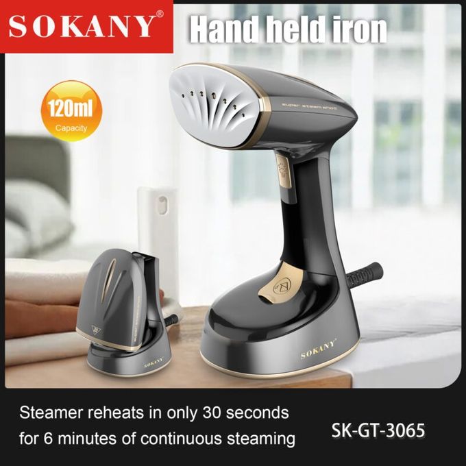 product_image_name-Sokany-Portable Compact Hand Held Steamer /120 ML Tank/1300 W - (SK-GT-3065)-1