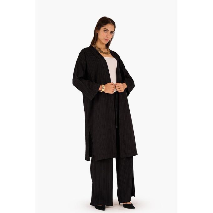Clue Textured Pattern Midi Kimono Jumia Egypt