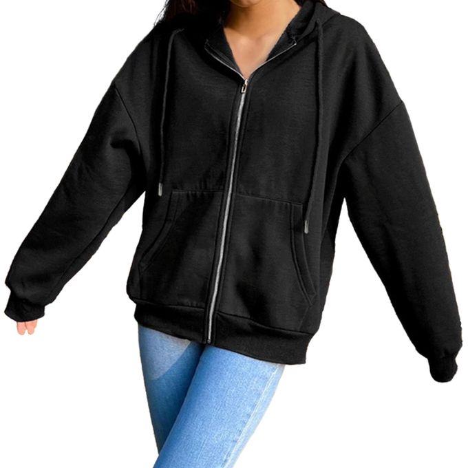 Black jacket oversized top