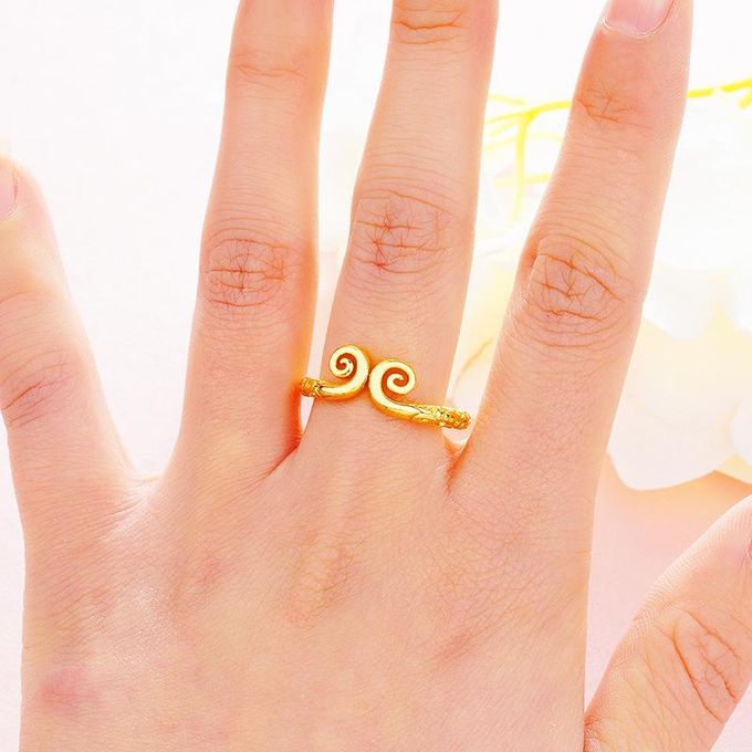 Generic Black Myth Wukong Same Style Flat for Alluvial Gold Ring of the Incantation of the Golden Hoop Retro National Style Men s and Women s Relief Sun Wukong Ornament Best Price Online