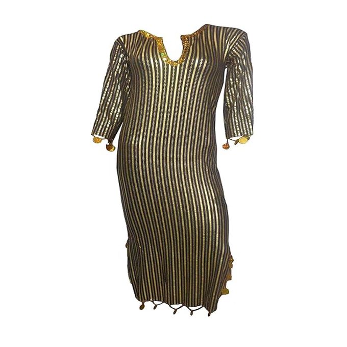 Belly Dance Nancy Stretchy Galabeya Dress Costume (Black in Gold) - Clothing  - Jumia Egypt