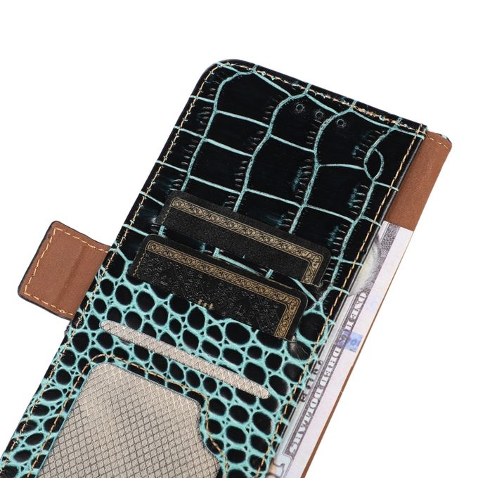 For iPhone 14 Pro Max Crocodile Top Layer Cowhide Leather Phone