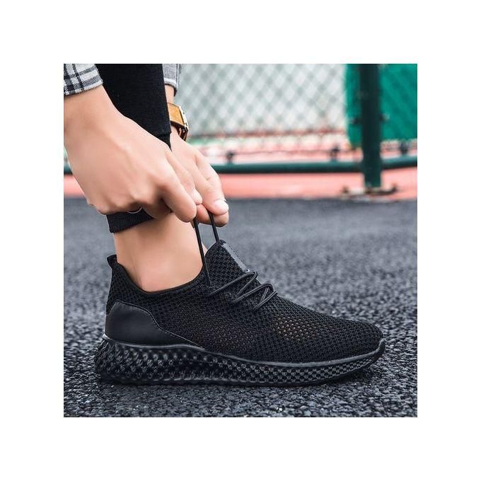 Sneakers Men Lace Mesh Soft Fashion Color Bottom Up Sport Shoes