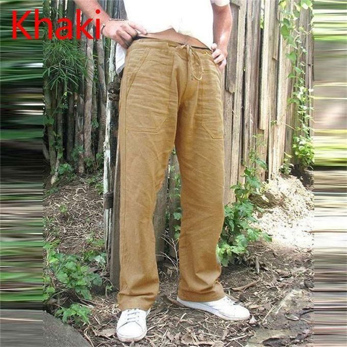 Mens Casual Slim Sports Pants Calflength Linen Trousers Baggy Harem Pants   Fruugo IN