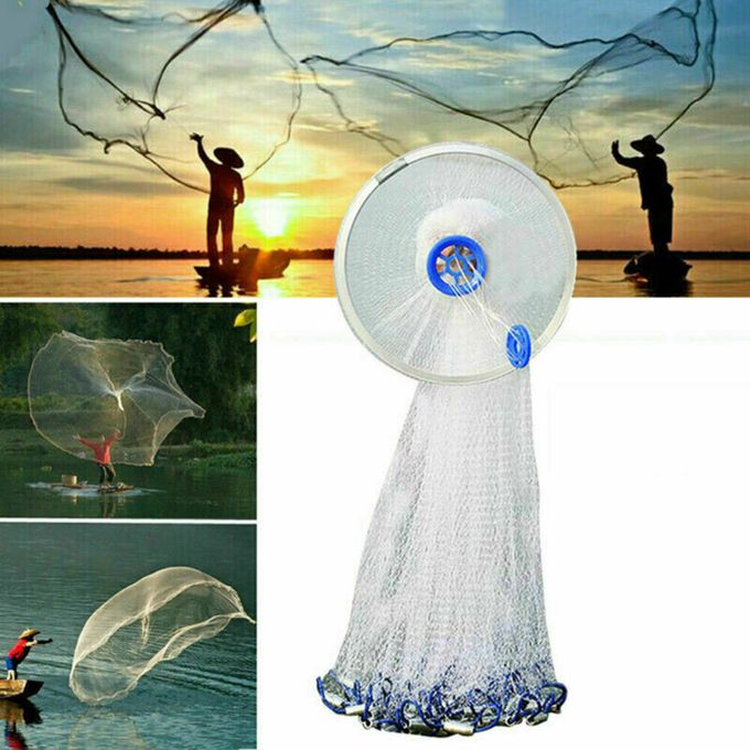 Durable Cast Net Bait Easy Throw Hand Cast A 4.2m With Ring