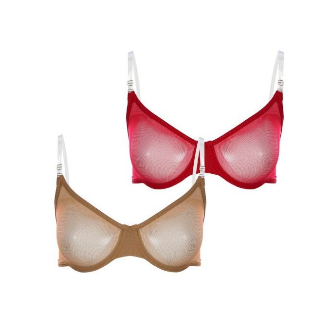 Lasso Pack Of 2 Front Open Bra For Women Model 871-36 Multicolor: Buy  Online at Best Price in Egypt - Souq is now