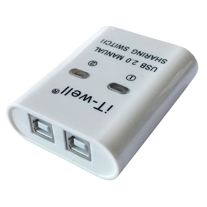 Generic Portable 2 In 1 Out USB Sharing Device Hub Plug White @ Price | Jumia Egypt