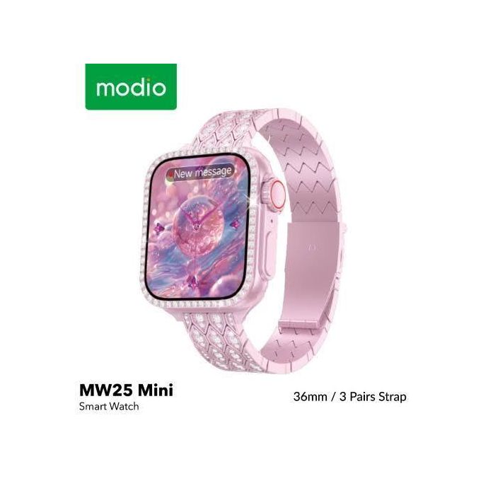 MW25 Smart Watch for iPhone and Android - Pink - Modio