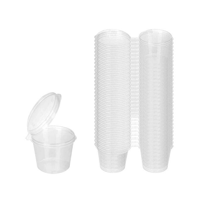 915 Generation 100 Pieces Small Plastic Containers with Lids, 25Ml