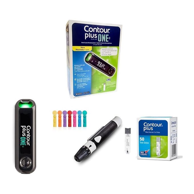 Contour Plus Blood Glucose Meter Device + 50 Test Strips @ Best