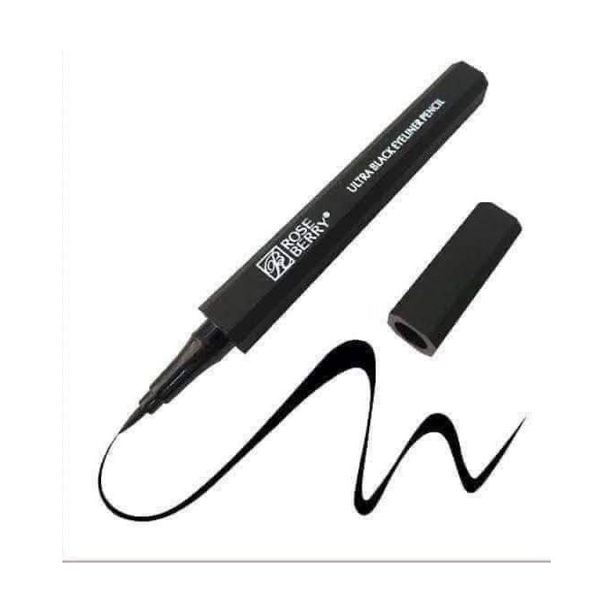 Rose Berry Intense black eyeliner with a super-long-lasting hold that lasts all day.