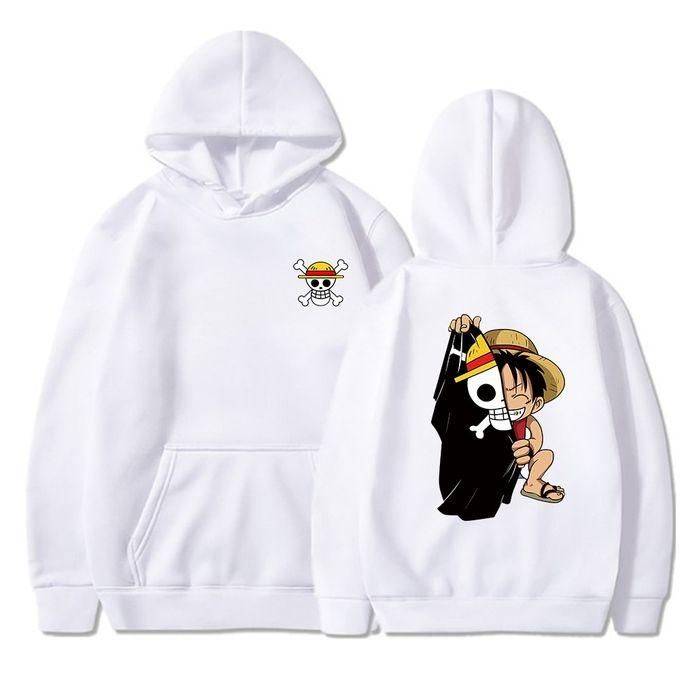 Anime oversized Hoodie black white light grey pre order ulzzang cute,  Women's Fashion, Tops, Other Tops on Carousell