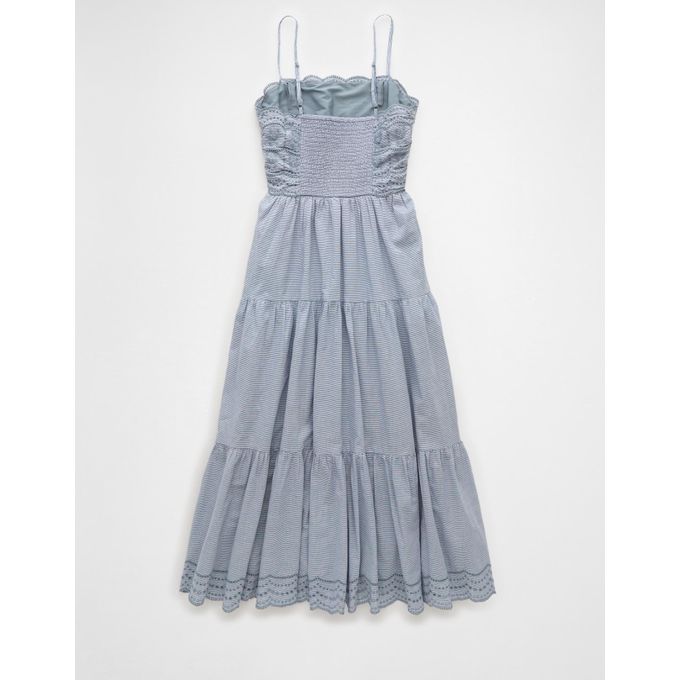tiered pleated maxi dress american eagle New American Eagle Womens Size Medium Black Strappy Tiered Pleated Maxi  Dress