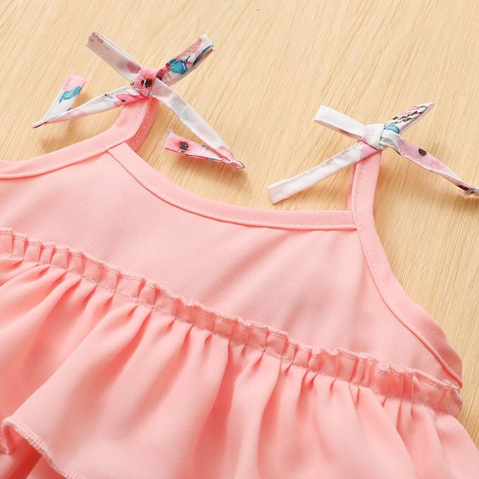 Fashion Baby Girls Summer Clothing Set Flamingo Design Tank Tops