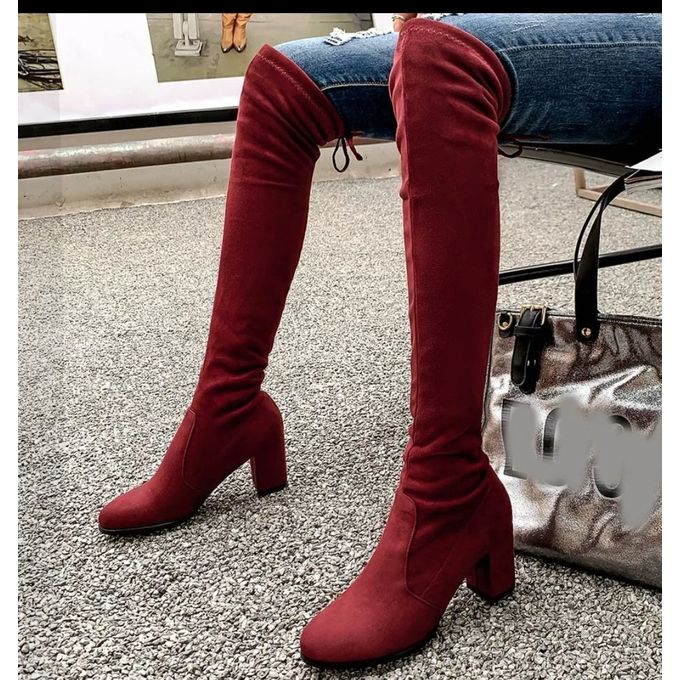 deep red high heels