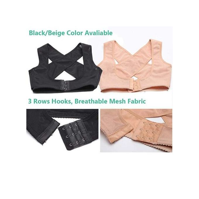 Women Back Brace Shoulder Support Belt Vest Bra hunchback Posture Correcto  Adjustable Front Buckle Underwireless Bra 