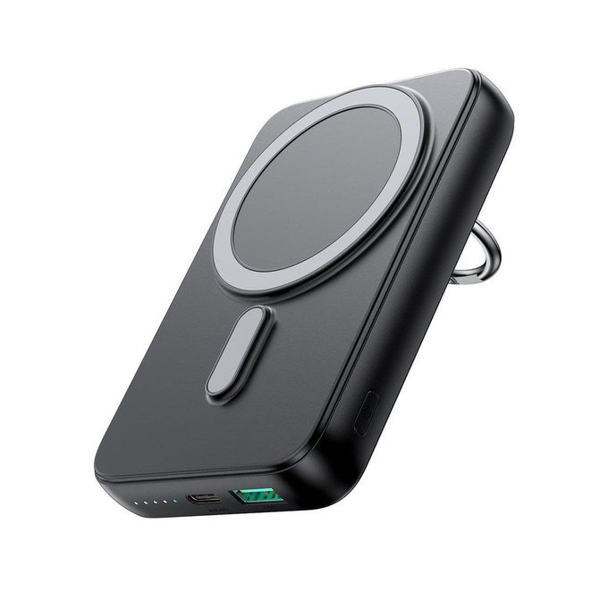 JOY ROOM JR-PBM08 Pro 20W Ultra-Slim Metal Magnetic Wireless Power Bank 10000mAh - Black