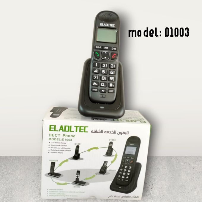 El Adl Tec D1002B Cordless Telephone - Black