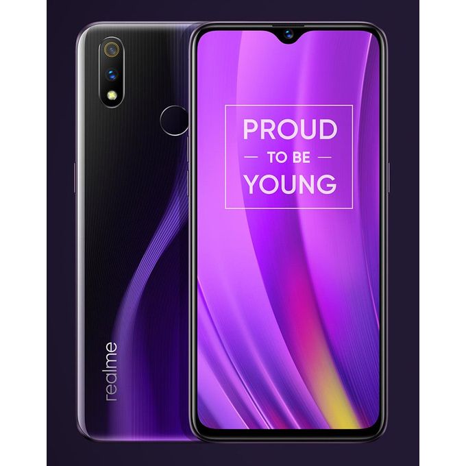 Shop Realme 3 Pro 6 3 Inch 64gb 4gb Dual Sim 4g Mobile Phone Lightning Purple Jumia Egypt