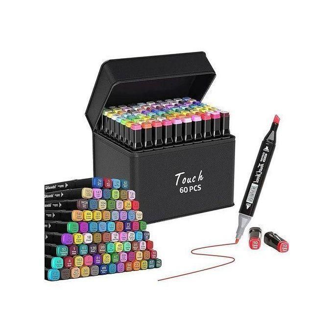 Color (Touch) 60pcs Dual Tip Felt-tip Pens – Thin & Thick Tips for ...