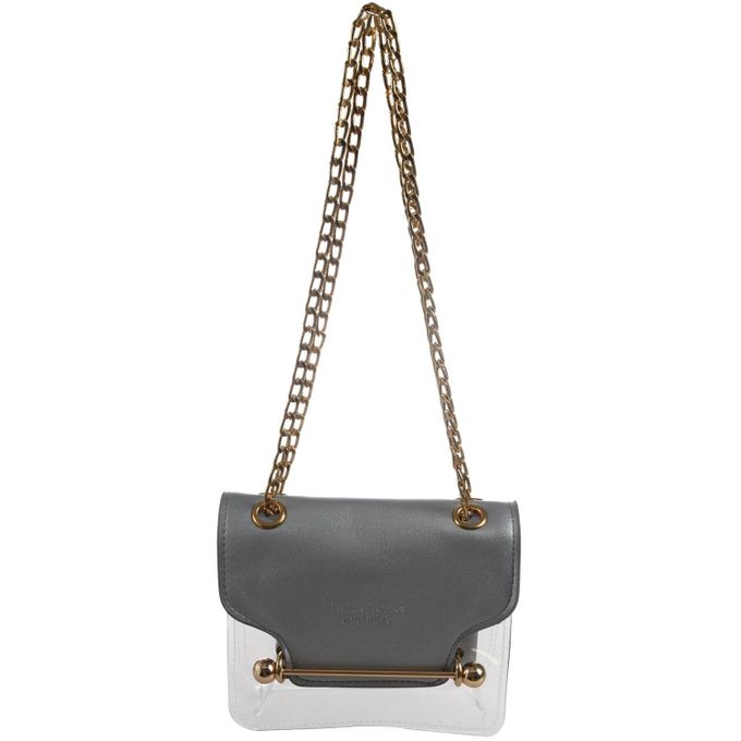 Women Small Square Shoulder Bag Fashion Clear Transparent Pu