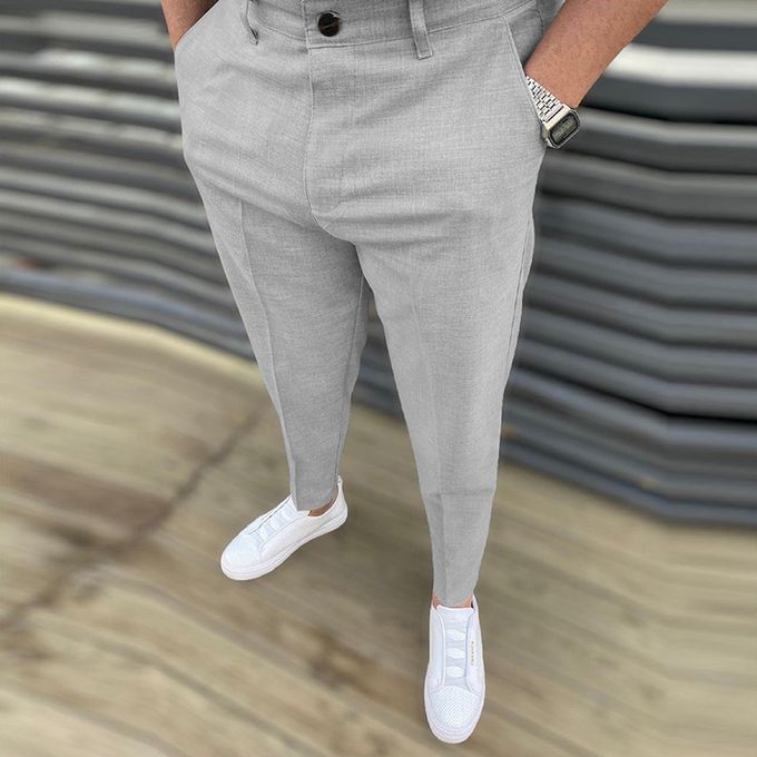 Buy Urbano Fashion Men Grey Solid Slim fit Chinos Online at Low Prices in  India  Paytmmallcom