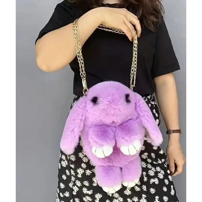 body Bag With A Soft Fur Rabbit Design. - Generic - Jumia